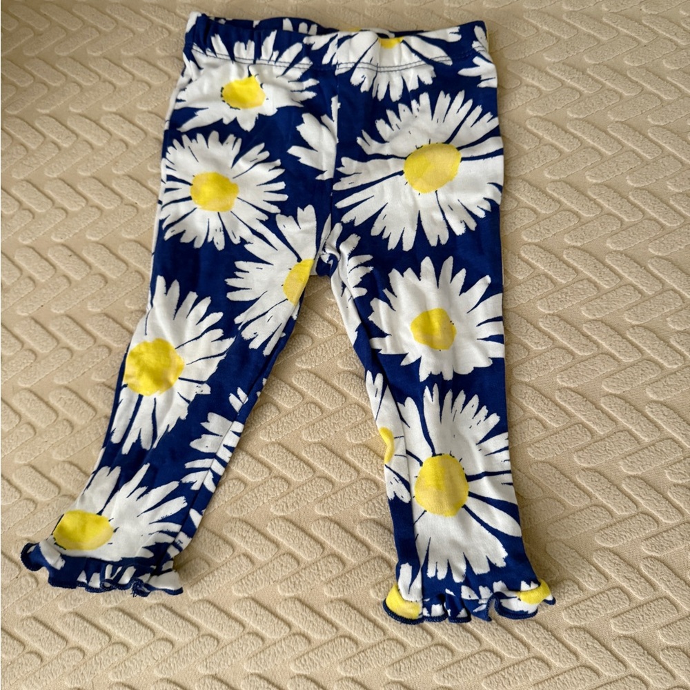 Carter's Blue and Yellow Floral Leggings